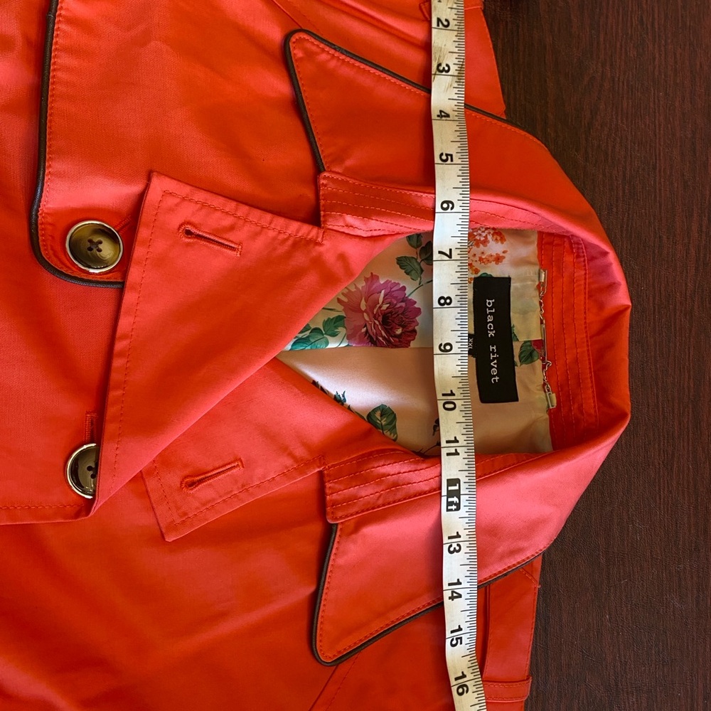Black Rivet Women's Salmon Double-Breasted Trench Coat - Picture 6 of 9